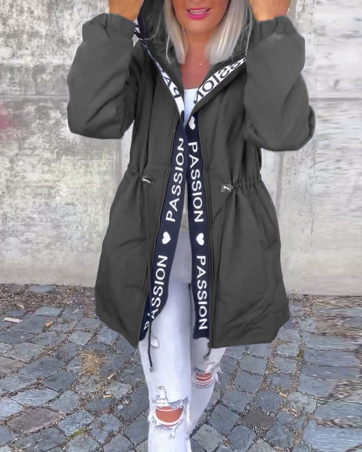 Madison Row Coat - Casual Hooded (+ Drawstring)