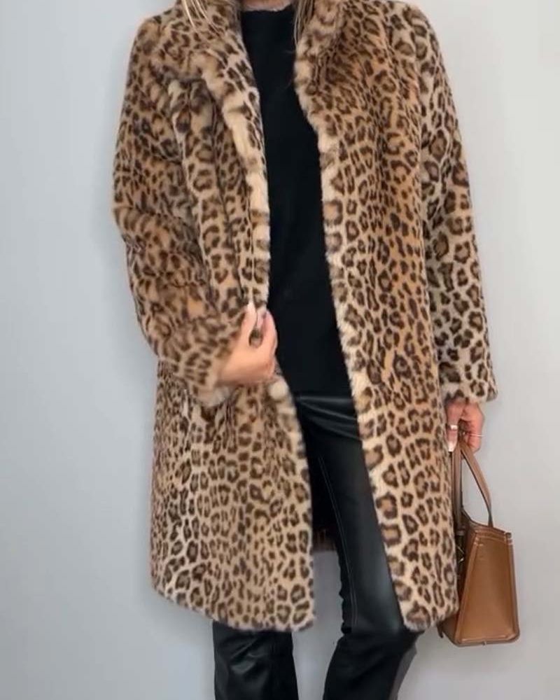 Madison Row Coat - Leopard