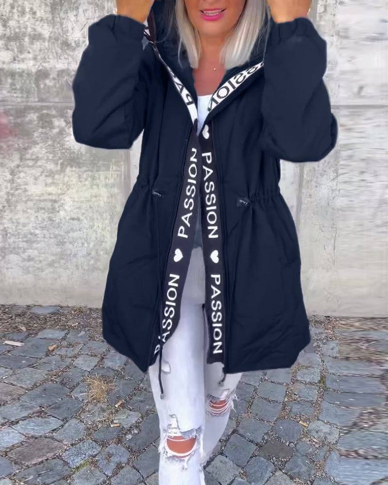 Madison Row Coat - Casual Hooded (+ Drawstring)