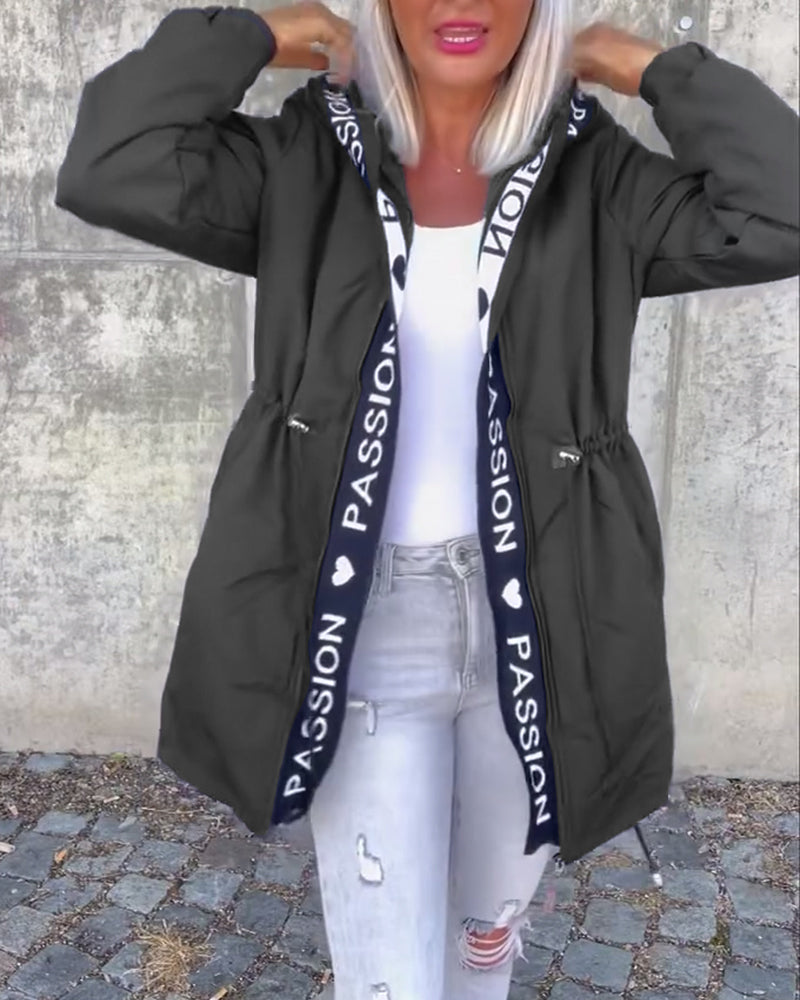 Madison Row Coat - Casual Hooded (+ Drawstring)