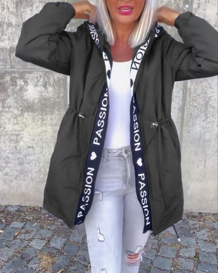 Madison Row Coat - Casual Hooded (+ Drawstring)