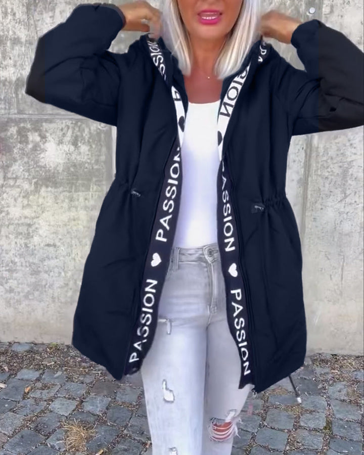 Madison Row Coat - Casual Hooded (+ Drawstring)