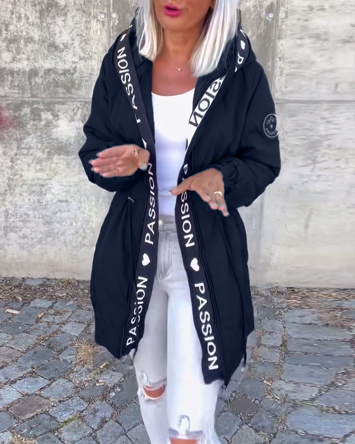 Madison Row Coat - Casual Hooded (+ Drawstring)