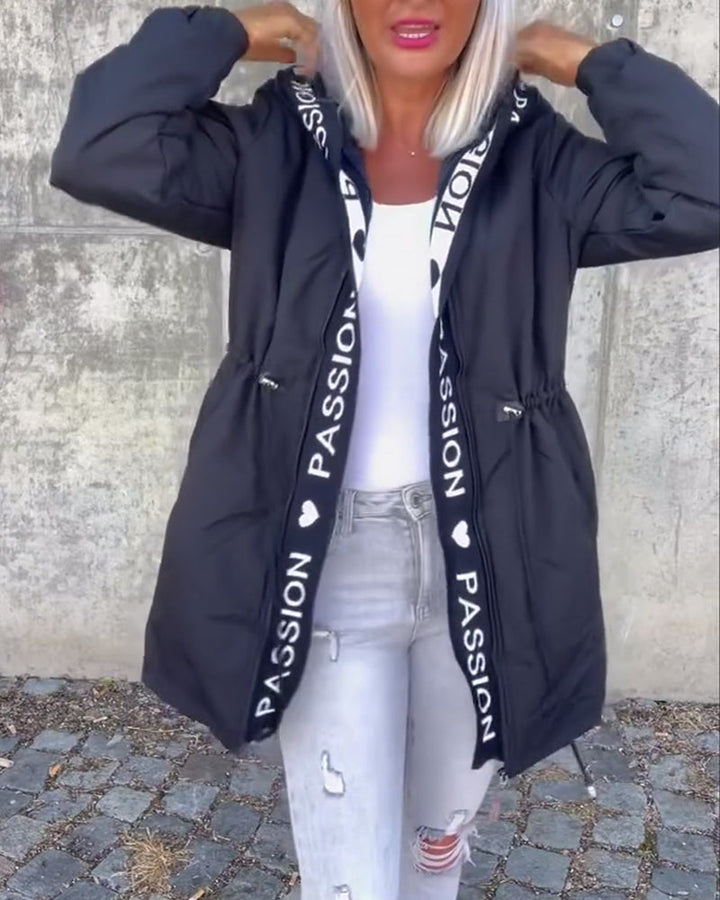 Madison Row Coat - Casual Hooded (+ Drawstring)