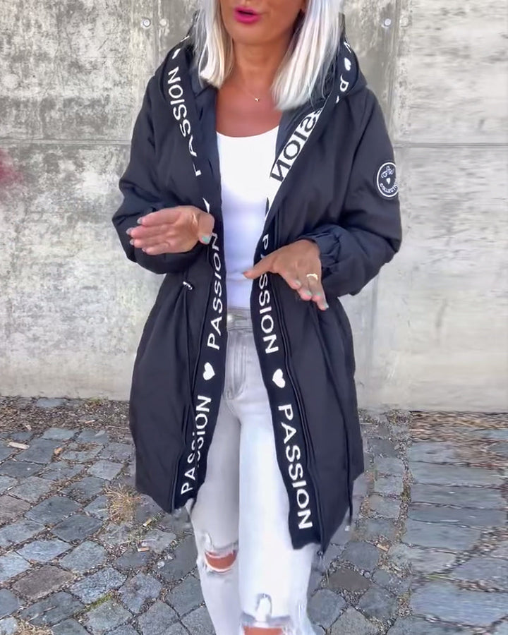 Madison Row Coat - Casual Hooded (+ Drawstring)