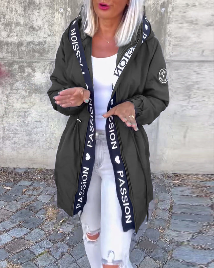 Madison Row Coat - Casual Hooded (+ Drawstring)
