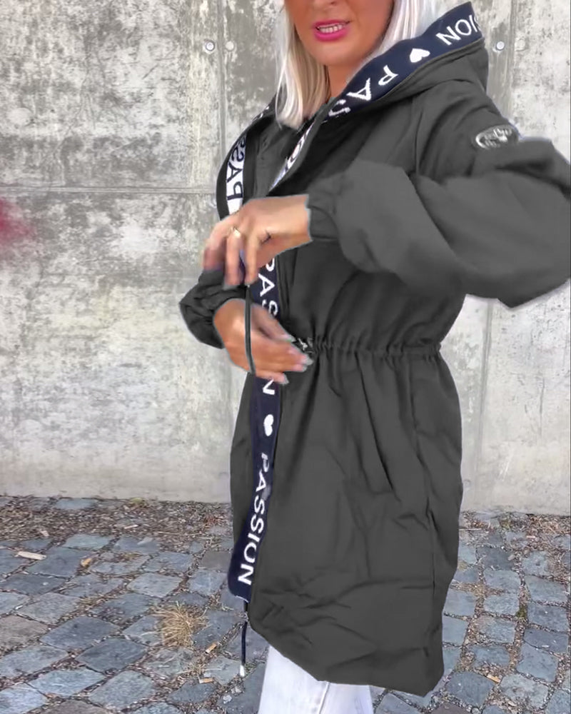 Madison Row Coat - Casual Hooded (+ Drawstring)
