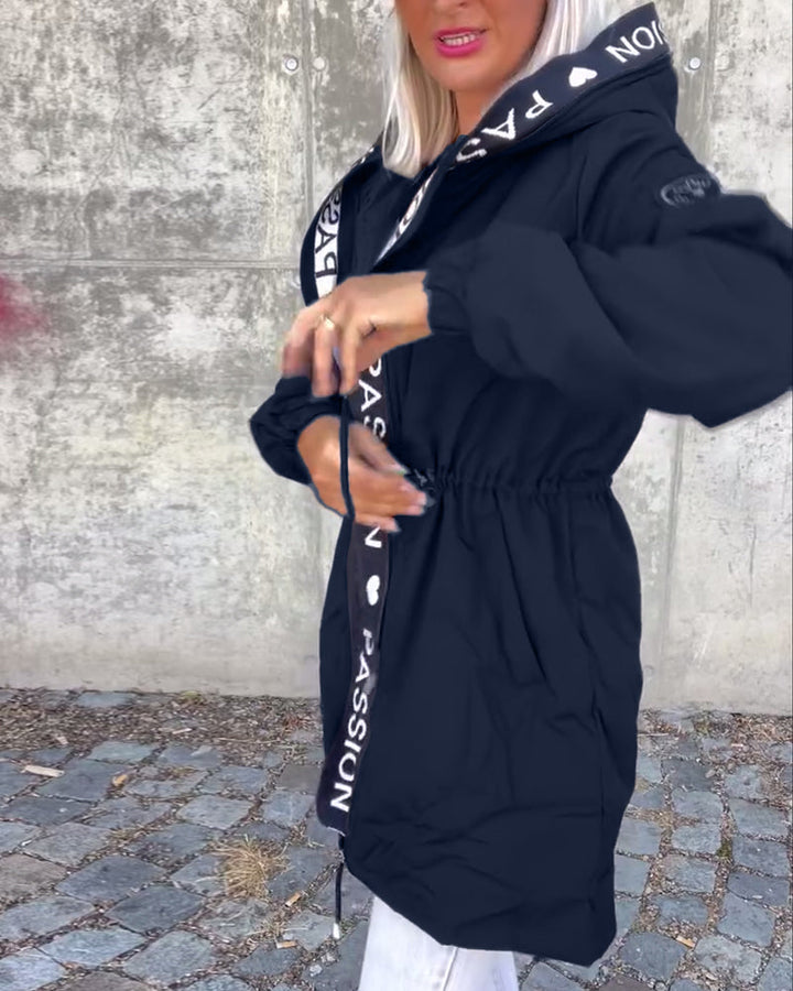 Madison Row Coat - Casual Hooded (+ Drawstring)