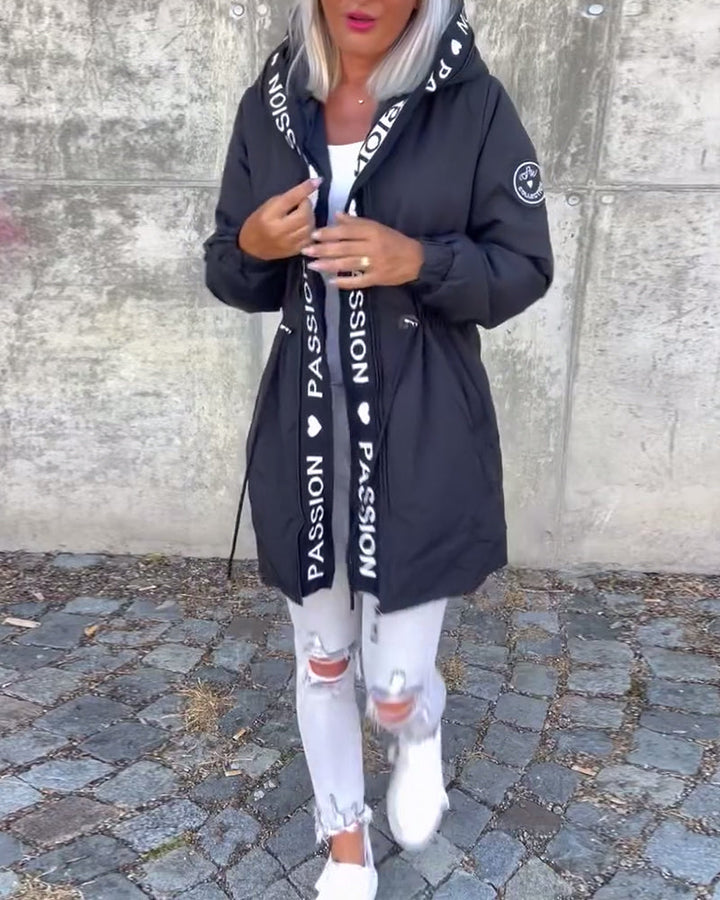 Madison Row Coat - Casual Hooded (+ Drawstring)