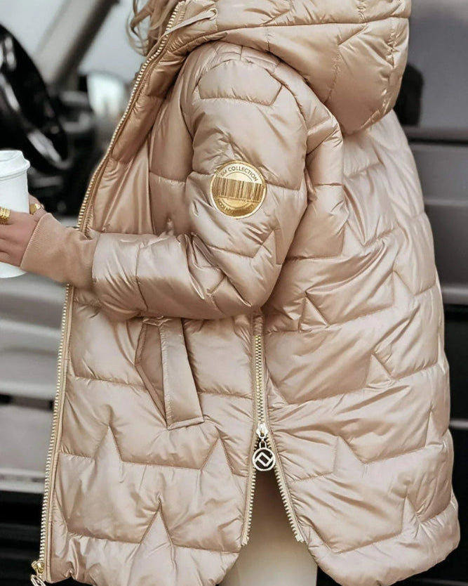 Madison Row Coat - Chic Hooded Jacket