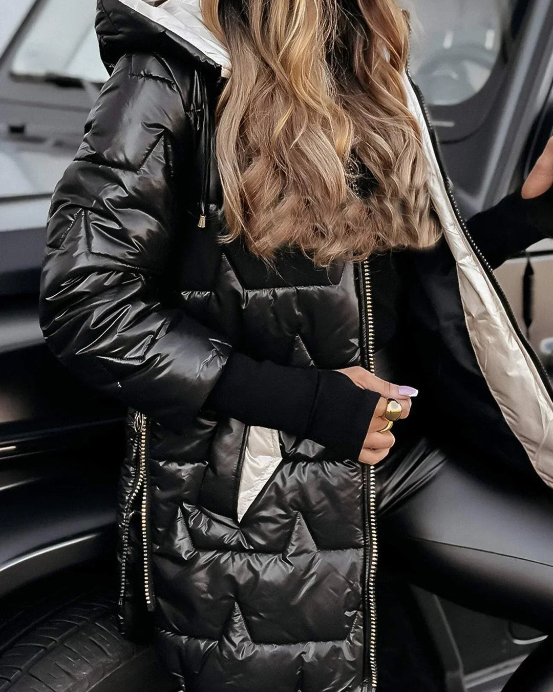 Madison Row Coat - Chic Hooded Jacket