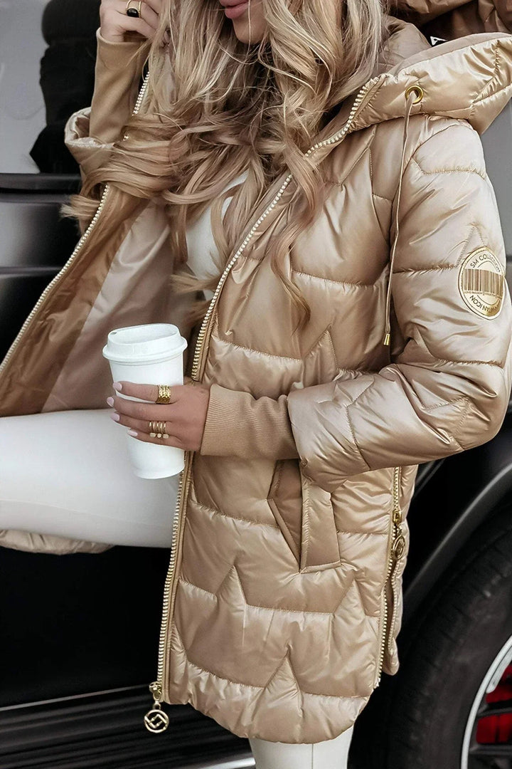Madison Row Coat - Chic Hooded Jacket