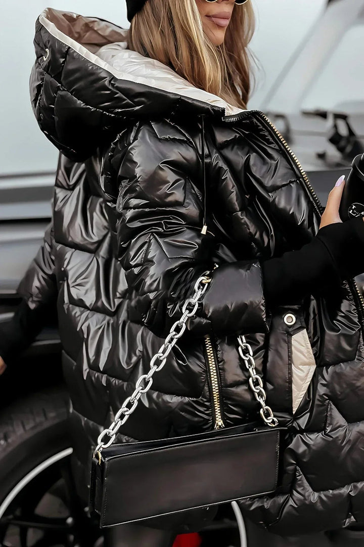 Madison Row Coat - Chic Hooded Jacket