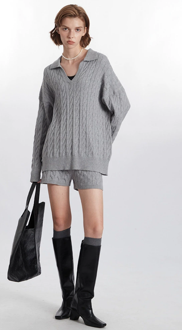 Madison Row Sweater – V-Neck Wool
