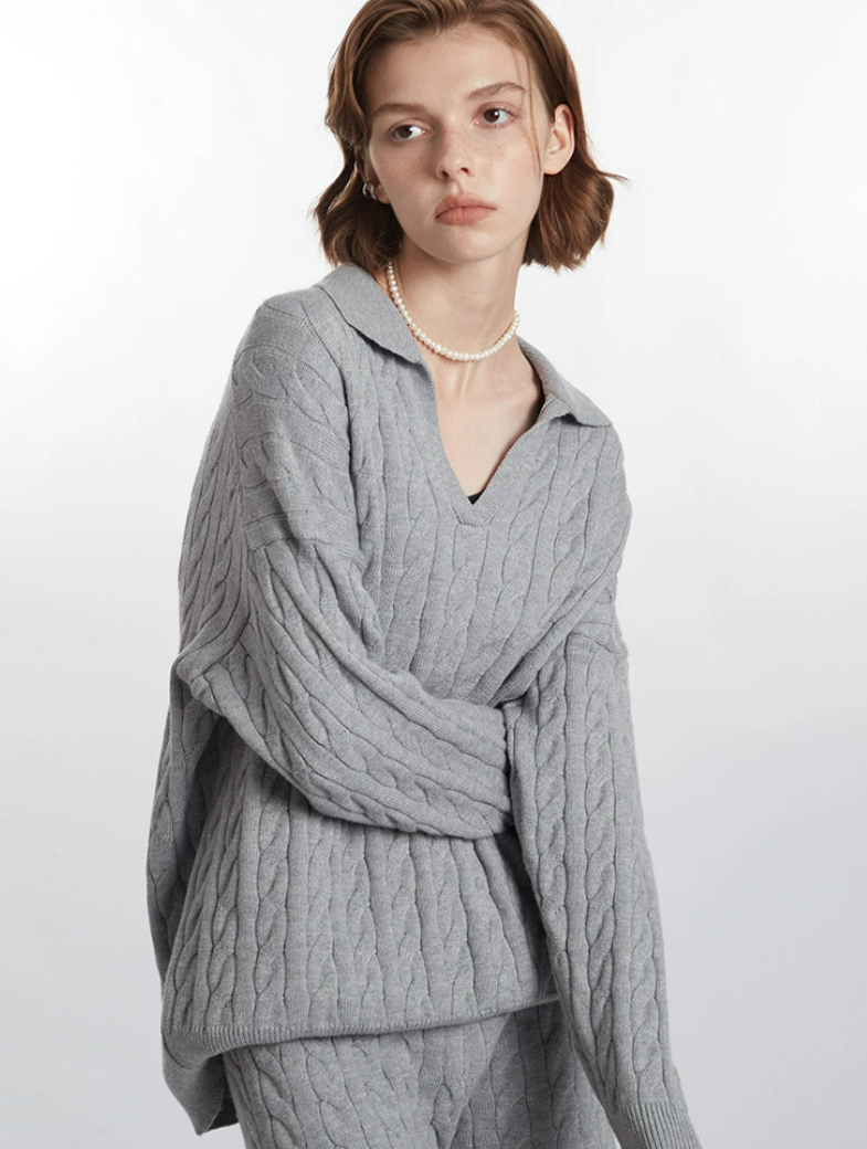 Madison Row Sweater – V-Neck Wool