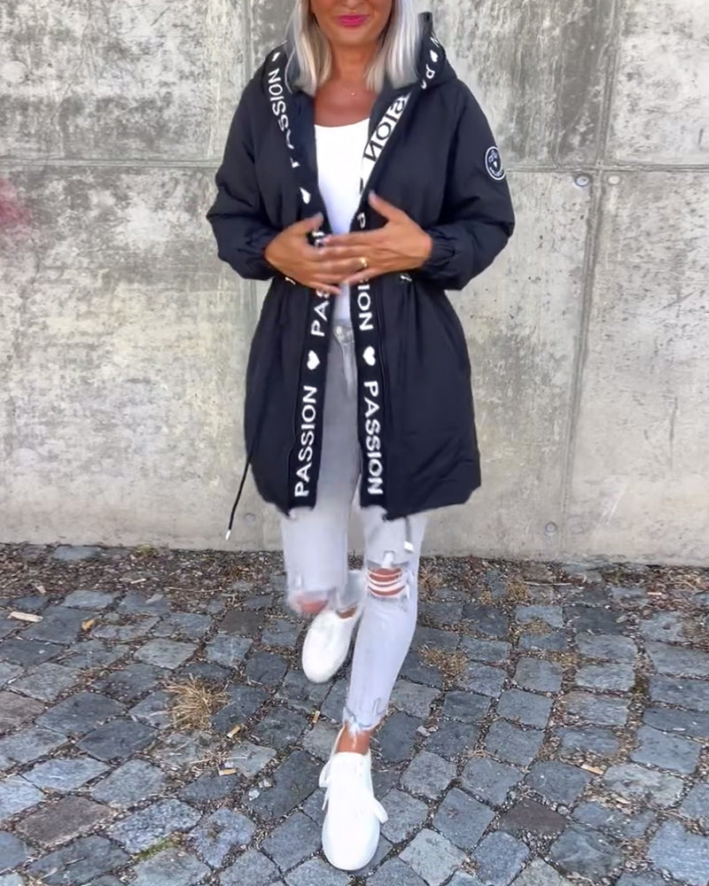 Madison Row Coat - Casual Hooded (+ Drawstring)