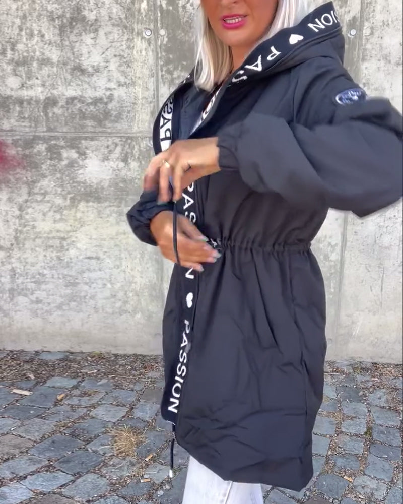 Madison Row Coat - Casual Hooded (+ Drawstring)