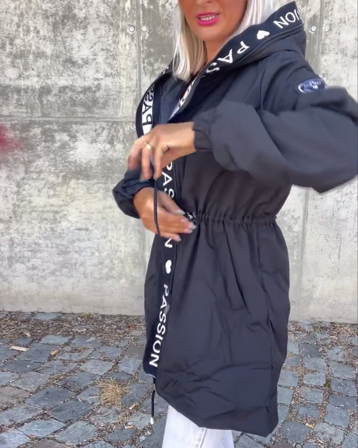 Madison Row Coat - Casual Hooded (+ Drawstring)