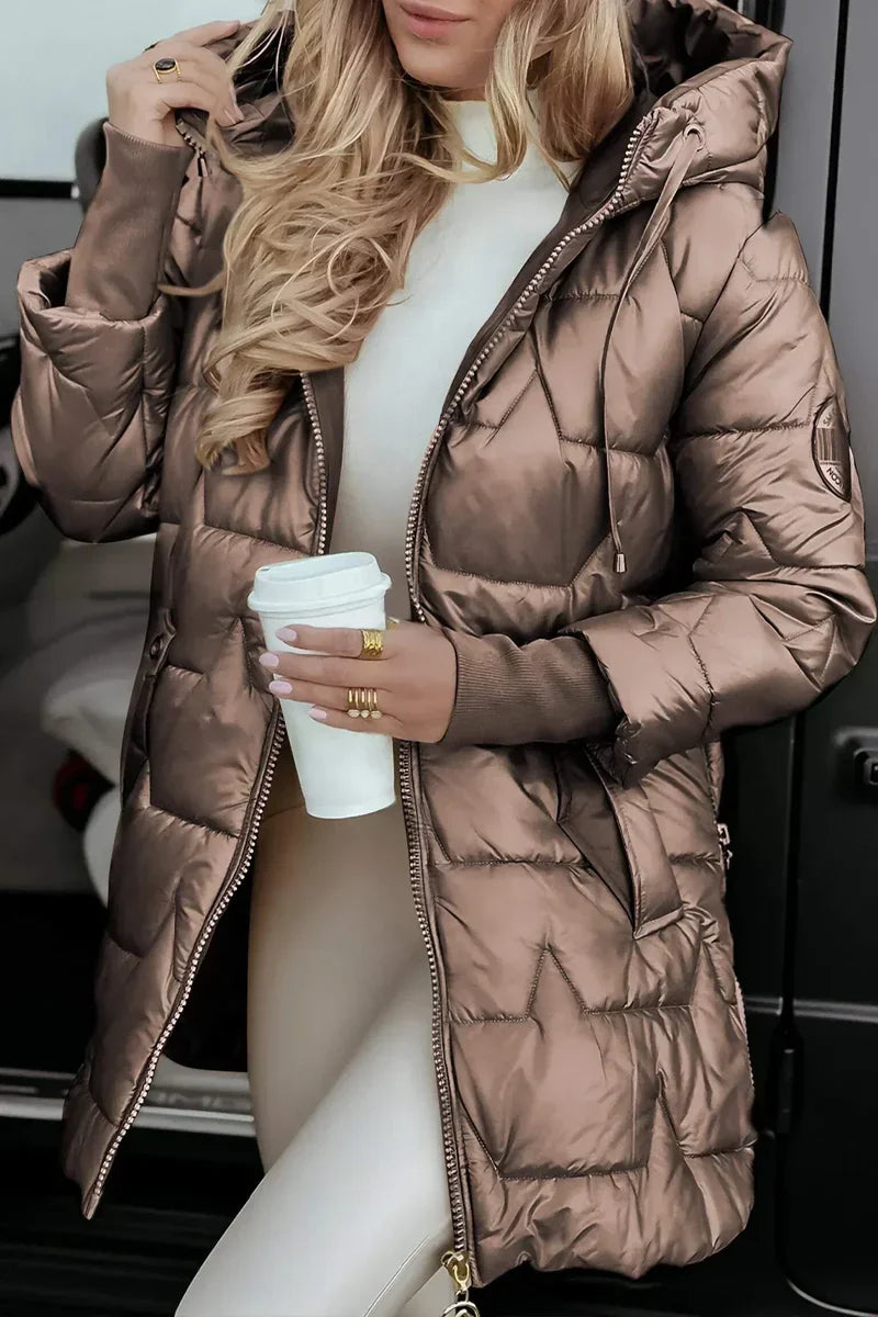 Madison Row Coat - Chic Hooded Jacket