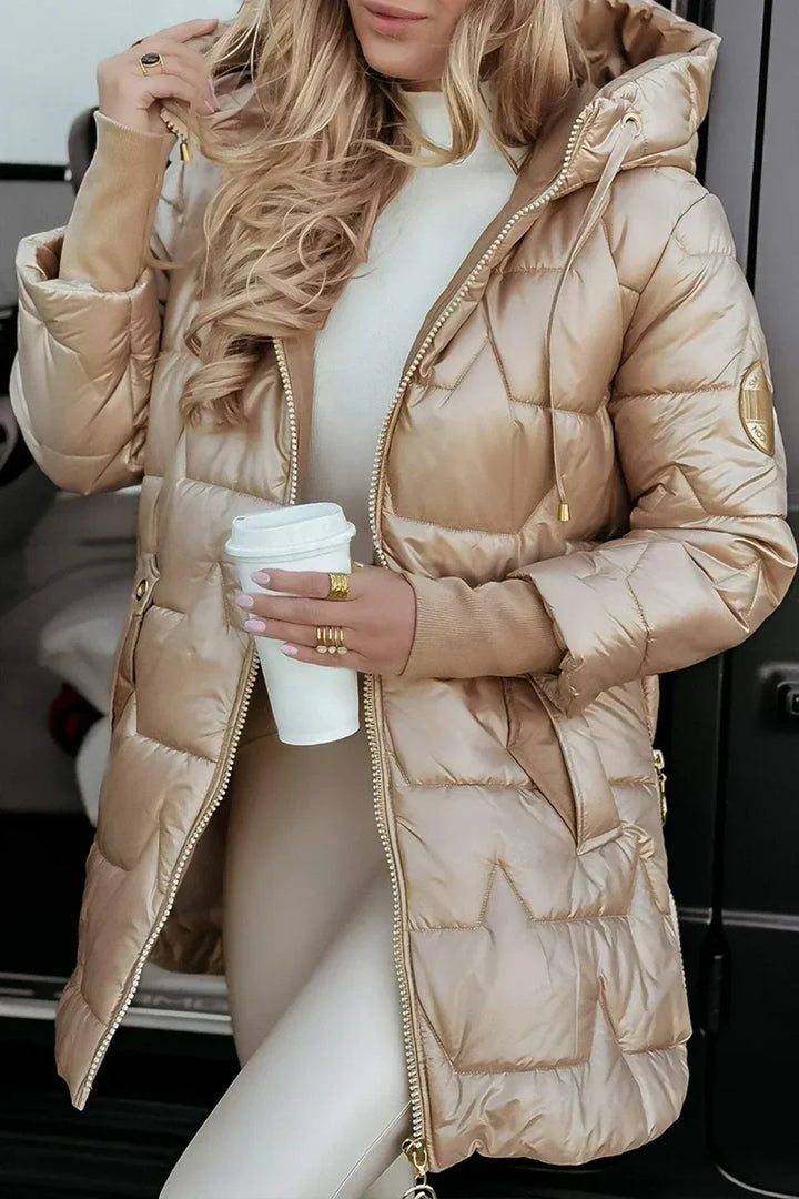 Madison Row Coat - Chic Hooded Jacket