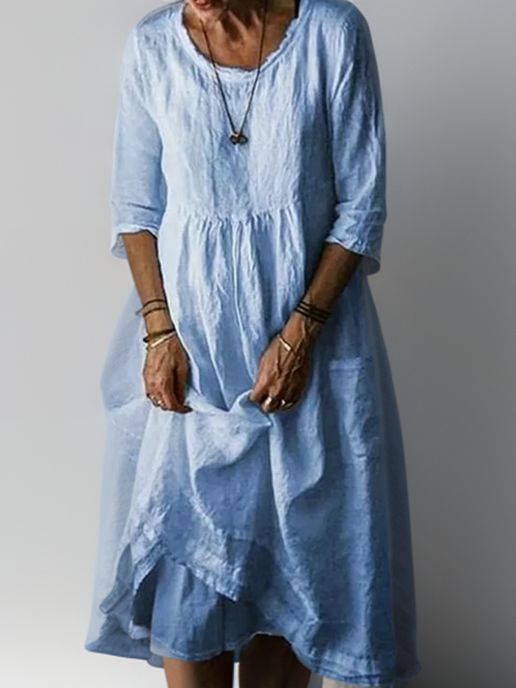 Katie - Summer Pleated Midi Dress